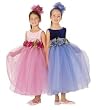 Pink Velvet Precious Petals Ballerina Flower Girl Dress - On Left (Dress Only)