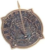 Outdoor Living : Rome 10" Happiness Sundial Solid Brass