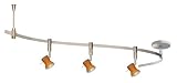 Alfa Lighting MLKD2-STN-OPL 3-Light Halogen Line Voltage 48-Inch Monoline Kit - Satin Nickel with Opal Glass