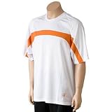 balle de Match Stomp Tennis Crew Shirt - White/Orange - M05004-WO7