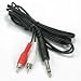 6 Foot 1 4 (6.3mm) Stereo Headphone To RCA Adapter Cable Free Shipping