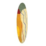 Foreign Accents Jubilee Surfboards 3 x 8 Jubilee Oval Orange Area Rug