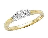 1/4 ct Three-stone Princess Diamond Band