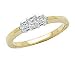 1/4 ct Three-stone Princess Diamond Band
