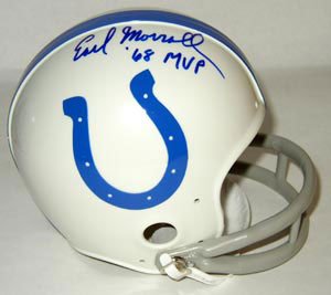 Earl Morrall Signed Baltimore Colts Mini Helmet - 68 MVP