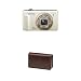 Olympus VR-340 16MP Digital Camera (White) and Premium Brown Leather Case
