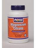 NOW Foods Magnesium Citrate VCaps, 120 ct (Pack of 3)