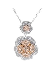 Diamond Necklace in 18kt White and Pink Gold