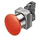 Siemens 3SB36 01-1CA21 Mushroom Push-Pull Button, 40mm Head, Latching, Pull To Unlatch, Red, 1 NO + 1 NC Contact Type