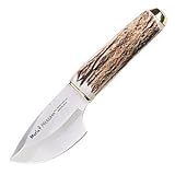 New Muela of Spain Piranha Stag Handle Plain Edge w/Leather Sheath Fixed Blade Knives FP90088