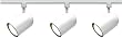 Nuvo Lighting TK322 3-Light R30/PAR30 Longneck Bullet Cylinder Track Light Kit, White