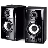 GENIUS SP-HF1201A Zwei Wege Lautsprecher je ein Hoch- und Tieftoener Gehaeuse aus Holz Regler -Volume Bass Hoehen Line In Kopfhoerer