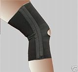 Dual Support Stay Compression Knee Brace With Open Patella Black