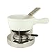 Chasseur Ceramic Cheese Fondue set with 4 forks white
