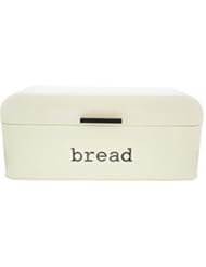 Kitchen: Ivory Stainless Steel Vintage Bread Box for Kitchen Storage