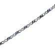 14K White Gold Tanzanite and Diamond Bracelet