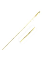 0.7mm 14K Yellow Gold Round Cable Link Chain