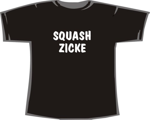 Squash Zicke; T-Shirt schwarz