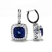 18K White Gold Tanzanite and Diamond Earrings