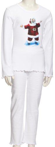 BALBINA Pyjama Santa 304400013710 M&auml;dchen Nachtw&auml;sche/ Pyjamas, Gr.116, Wei&szlig;(white ) Preisvergleich