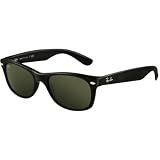 Ray-Ban RB2132 New Wayfarer Sunglasses,Black Frame/G-15-XLT Lens,52 mm