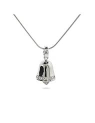 Sterling Silver and CZ Bell Pendant