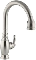 Hot Sale KOHLER K-690-VS Vinnata Kitchen Sink Faucet, Vibrant Stainless
