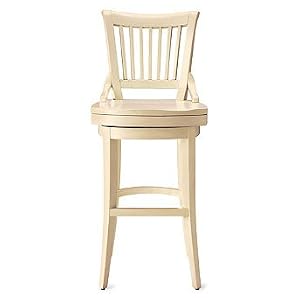 Monroe Swivel Bar Stool - Off-white, Bar (45-1/4"H, 30"H seat) - Frontgate