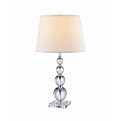 Table Lamp, Crystal Body W/White Fabric Shade, Type A 100W