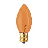 Bulbrite 7C9TA 7W C9 Christmas Light, Transparent Amber