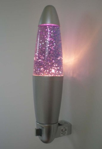 Purple Glitter Sparkle Motion Night Light – Children’s Nightlight, Great Gift Idea for Kids