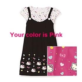 JCPenney Hello Kitty Tunic Tee Cotton Hot Pink Girls XL