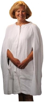 Granny Jo Products Women's Adaptive Bath Cape Large/Extra-Large White
