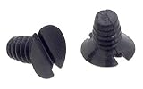 Nylon 6/6 Slotted 100 Degree Flat Machine Screw 6-32, Black Color