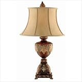 Table Lamp in Dark Cream Shade (Set of 2)