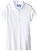 Nautica Girls' Uniform Short Sleeve Interlock Polo with Ruffle