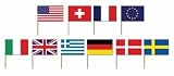 International Flag Picks - Pack of 50