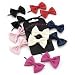New Ladies 2 Piece Satin Bow Hair Clip Accessories X6