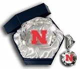 NCAA Nebraska Cornhuskers Logo 4-Inch High Brillance Diamond Cut Glass Paperweight