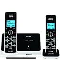 Vtech DECT 6.0 Black/White Expandable 2-Handset Cordless Phone System with Caller ID and Handset Speakerphone (LS6215-2)