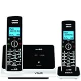 Vtech DECT 6.0 Black/White Expandable 2-Handset Cordless Phone System with Caller ID and Handset Speakerphone (LS6215-2)
