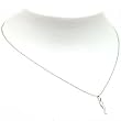 Italian Horn Charm 15mm & 18" Chain 14k White Gold