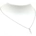 Italian Horn Charm 15mm & 18" Chain 14k White Gold