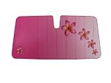 Aluminum Reflective Backing Double Bubble Folding Sun Shade for Cars - Hawaiian Style Plumeria