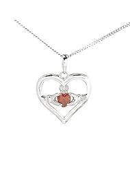 January - Garnet Birthstone Claddagh Pendant