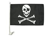 CAR FLAG: Pirate, 12" x 18" High Quality Polyester Car Flag