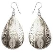Long Earrings in Sterling Silver Indian Style 2.5 " (ers255)