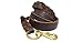 Beirui Leather Dog Leash - Training & Walking Braided Dog Leash - 5 ft by 5/8 in (160cm * 1.6cm) - Latigo Leather Brown