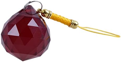 LONG SHENG 30mm Feng Shui Crystal Ball Prisms Red (1pc)