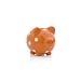 Elegant Baby Mini Pig Bank with Polka Dots - Orange/White
